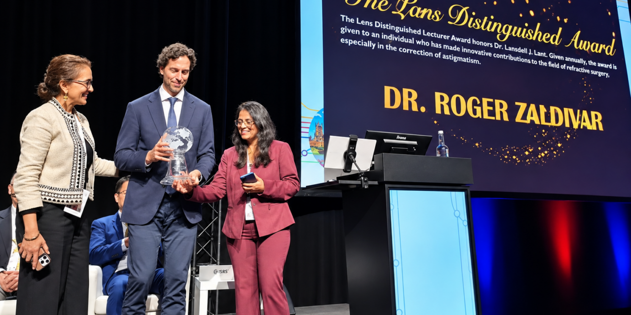 Roger Zaldivar, el oftalmólogo argentino recibió en Londres uno de los máximos reconocimientos en cirugía refractiva